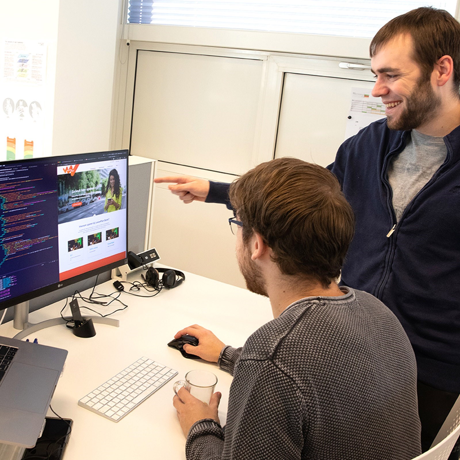 Samenwerkende developers.