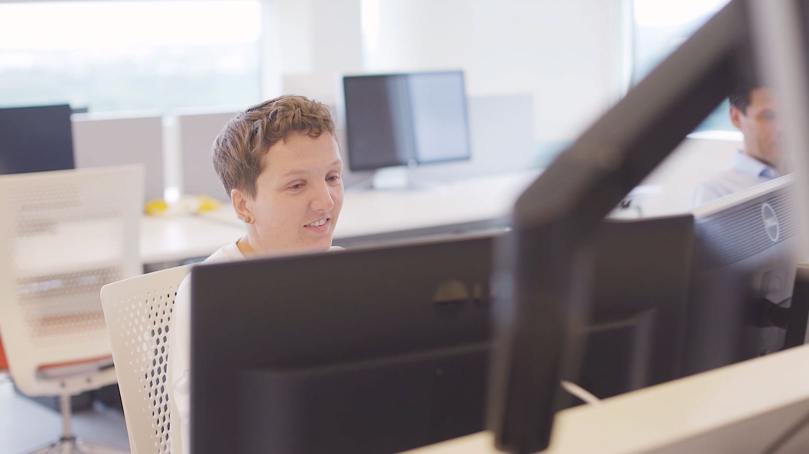 Iquality colleague working.