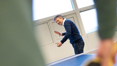 Iquality ping pong table.