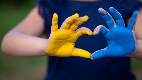 Image of Ukraine colors heart