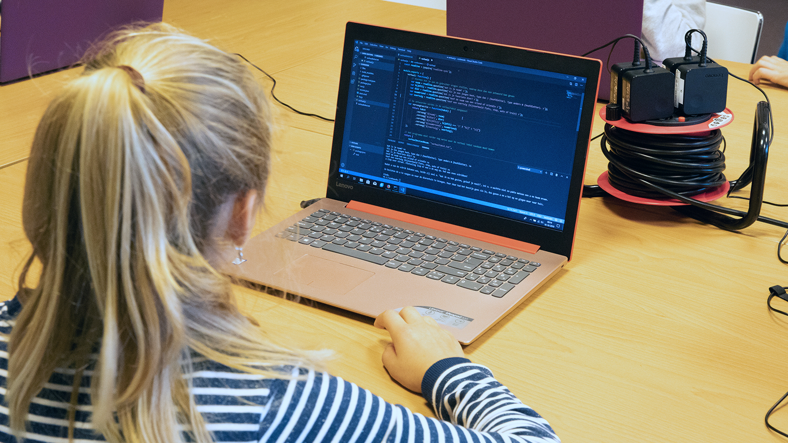 programmeren met een laptop.